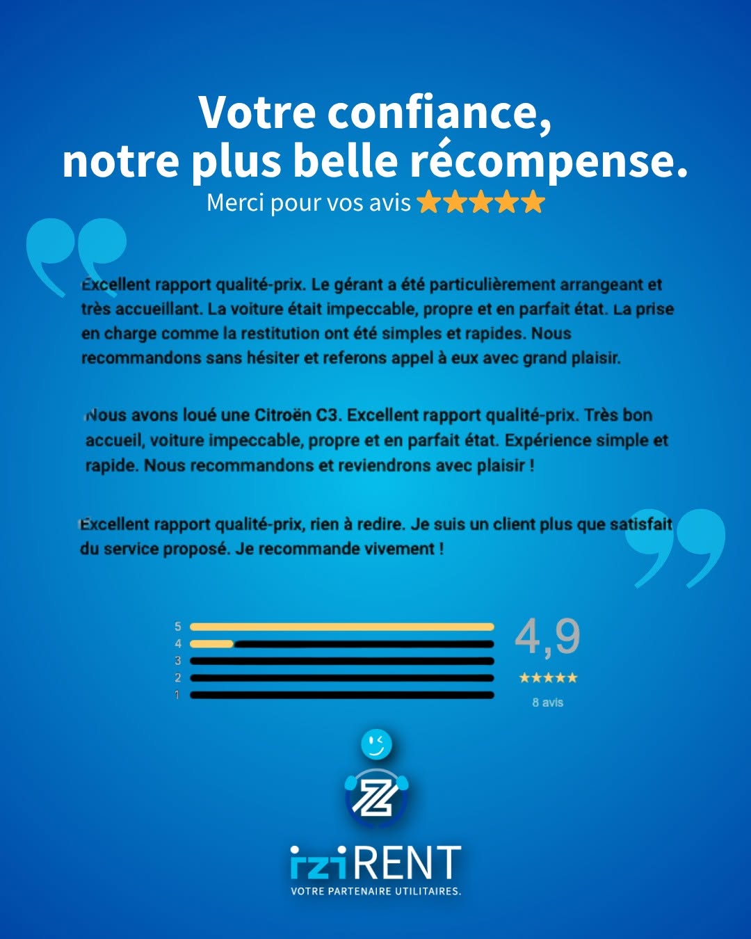 4,9★ iZi Rent Google