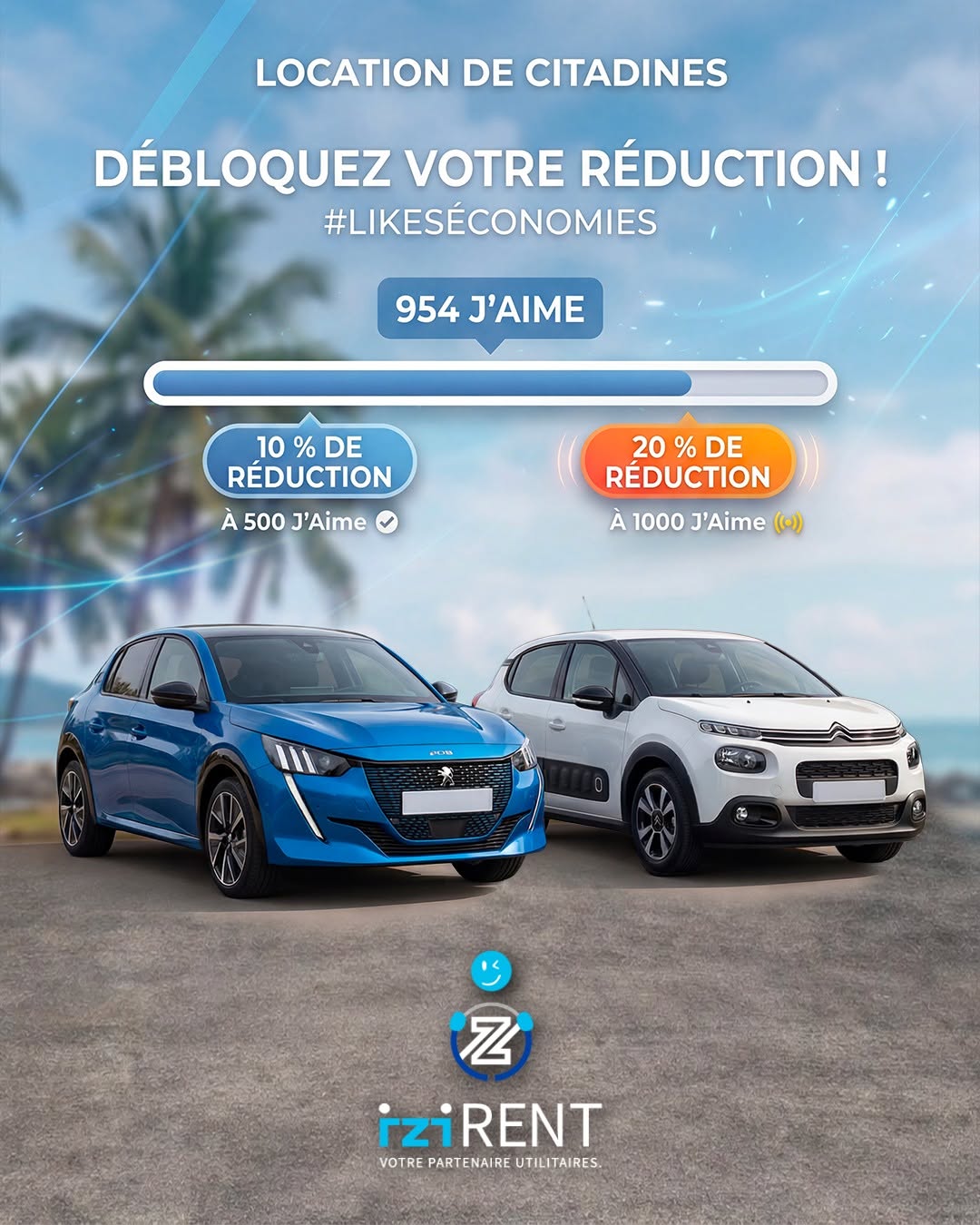 Citadines iZi Rent — C3 et 208